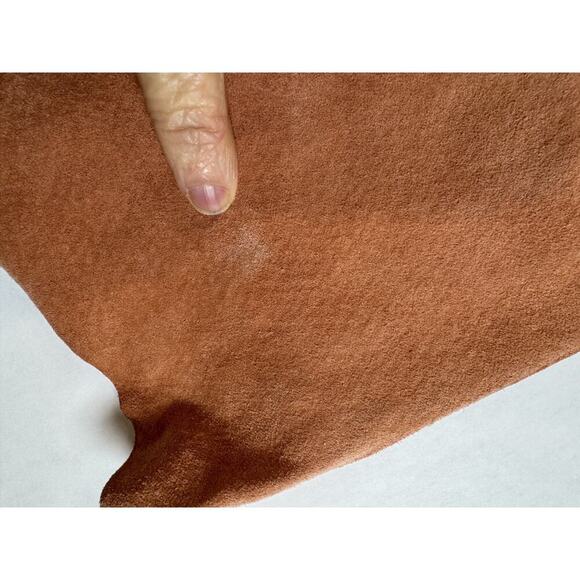 Vintage WesternTerry Lewis Rustic Distressed Genuine Leather Skirt Peach Size 10 - Picture 11 of 12